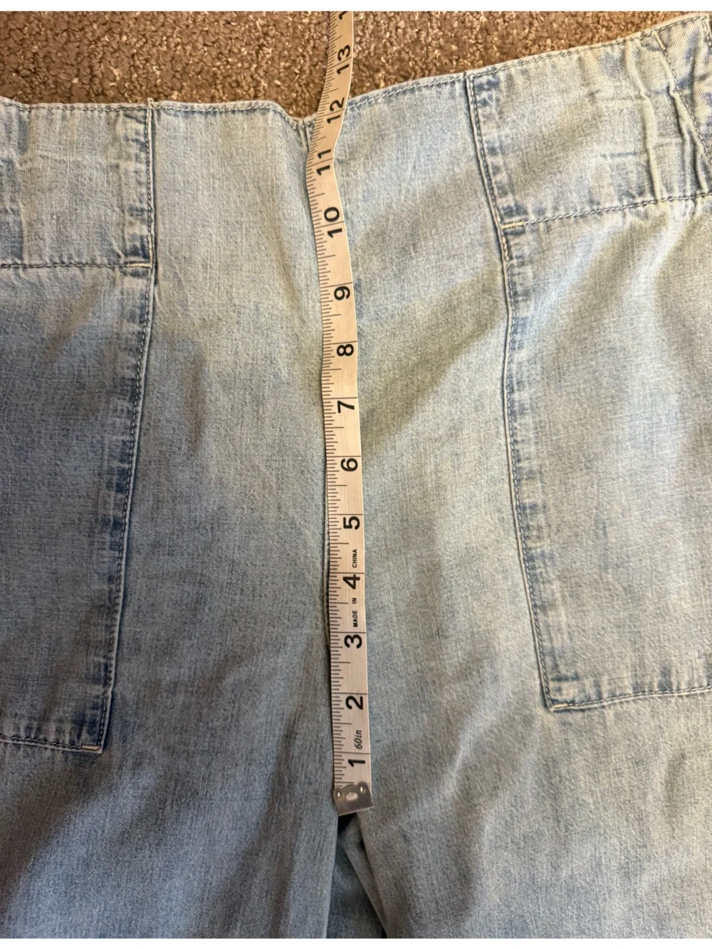 We The Free Light Wash breezy pull in denim